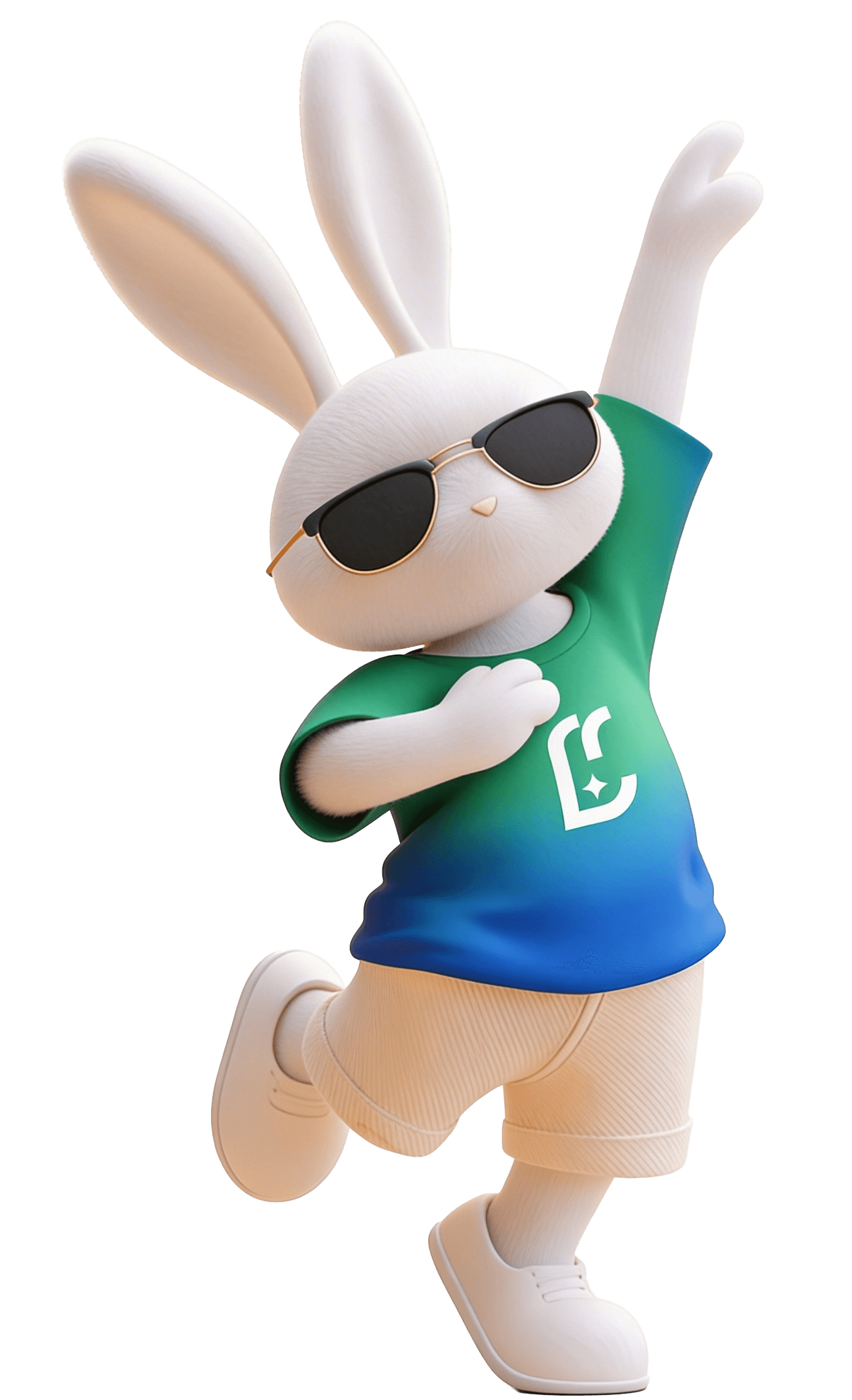 Mascotte EarsUp con occhiali